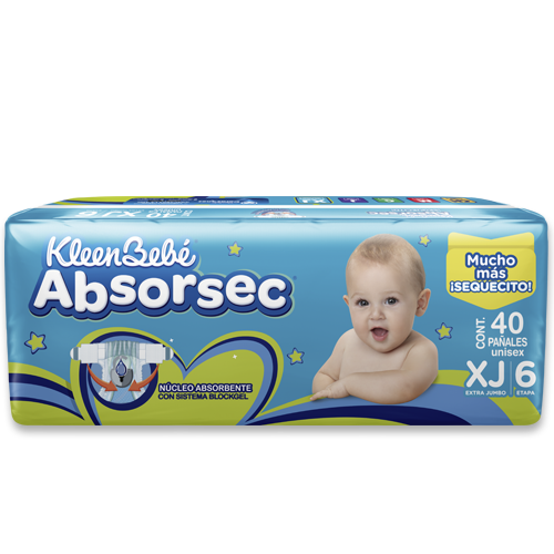 KleenBebé® Absorsec®  XJ extra jumbo Etapa 6