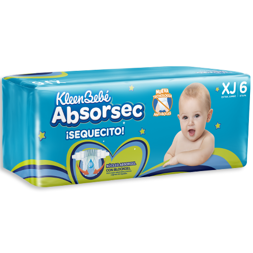 KleenBebé® Absorsec®  XJ extra jumbo Etapa 6