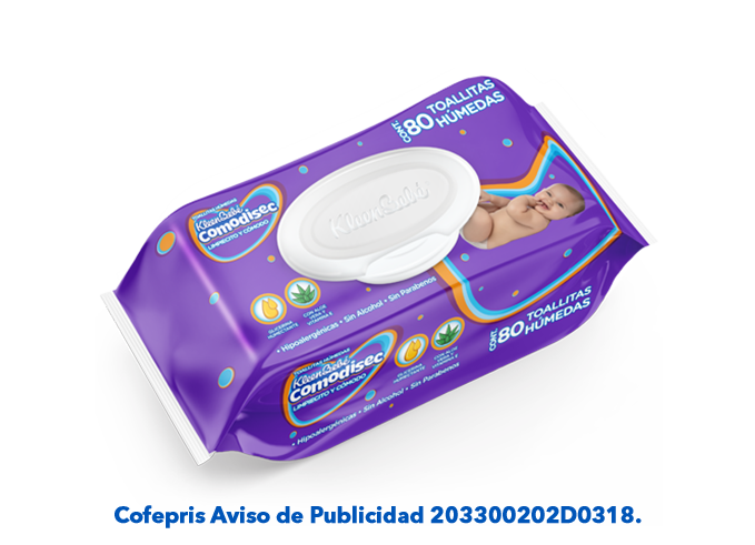 Las Toallitas Húmedas Comodisec®, ayudan a limpiar suavemente la piel de tu bebé gracias a que están hechas con vitamina E y manzanilla, además tienen glicerina que ayuda a mantener hidratada la piel de tu bebé.